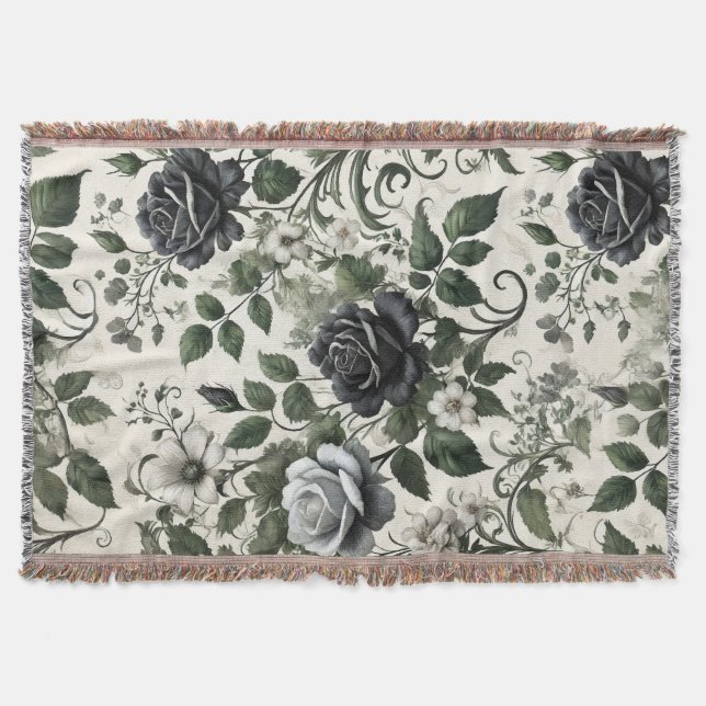 Cobertor Rosas pretas (Frente)