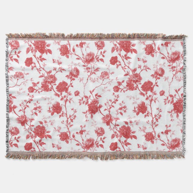 Cobertor Rosas Vermelhas Românticas Floral (Frente)