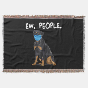 Cobertor rottweiler novo cão do pessoas vestindo máscara