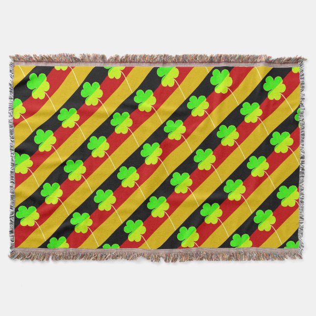 Cobertor Rua De Vestuário Do Bandeira Alemão Irlandês Shamr (Frente)