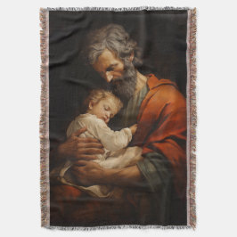Cobertor Rua: José e Bebê Jesus Religioso Católico