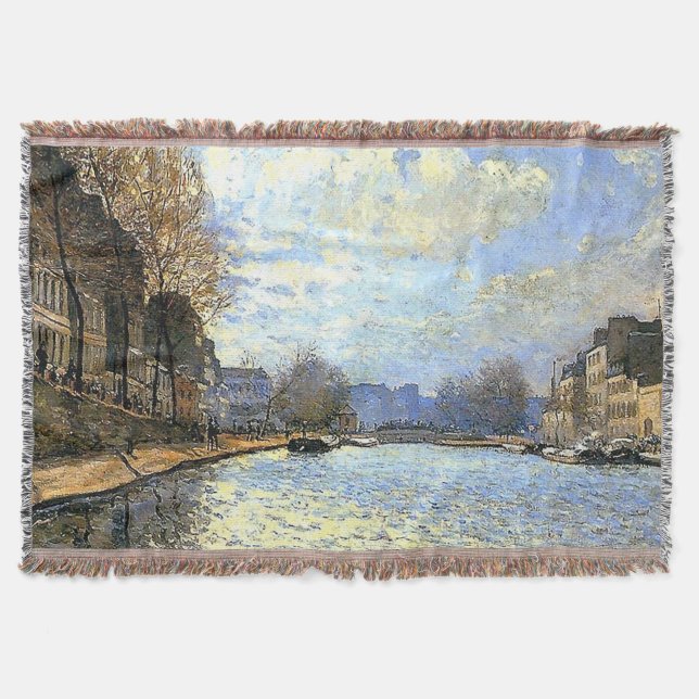 Cobertor Rua Martin Canal Alfred Sisley (Frente)