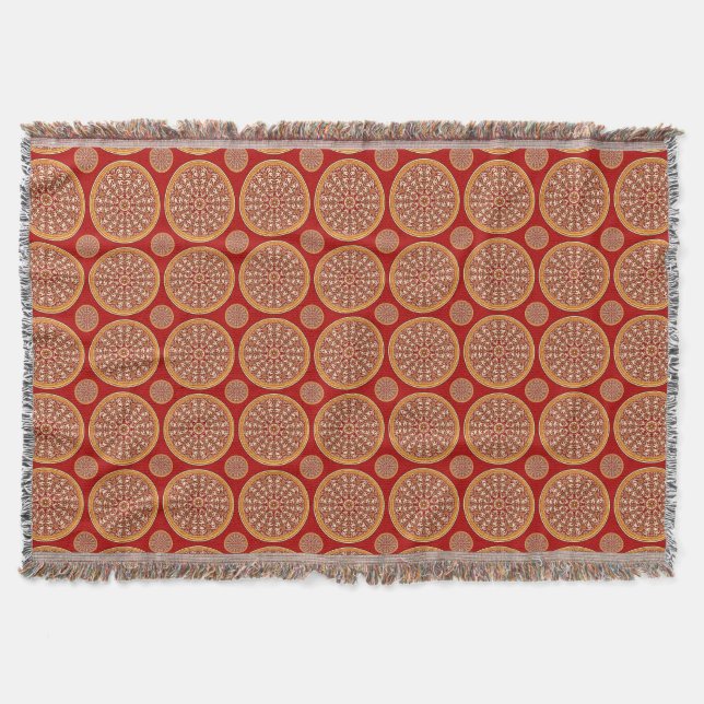 Cobertor Ruby Sunset Floral Throw Blanket (Frente)