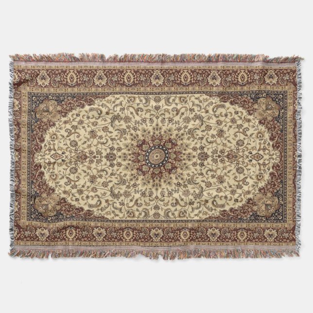 Cobertor Rug de tapete floral turco oriental (Frente)