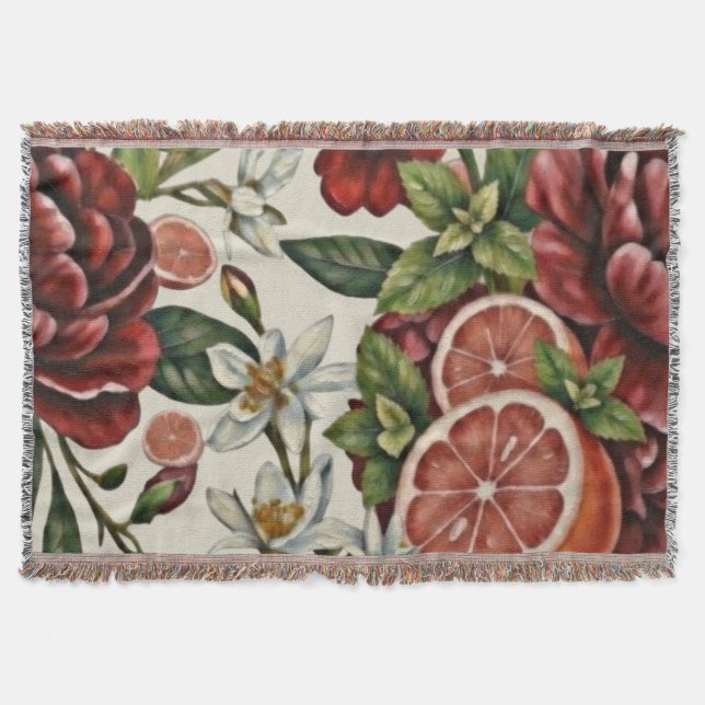 Cobertor Rustic Citrus Floral summer (Frente)