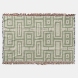 Cobertor Sage Green e Beige Modern Impressão