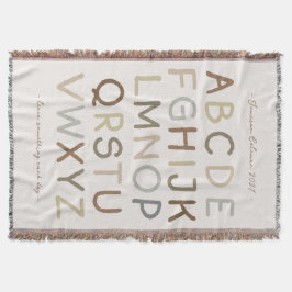 Cobertor Sala de Enfermeiro de Alfabeto Pintado com Vintage