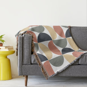 Cobertor Salmão de carvão moderno de meio século