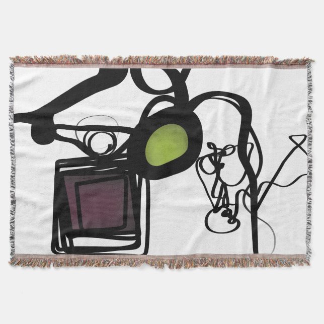 Cobertor Saudações de Philydion: Abstrato Black & White (Frente)