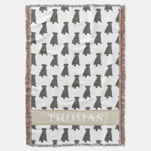 Cobertor Schnauzer Personalizado (Preto)
