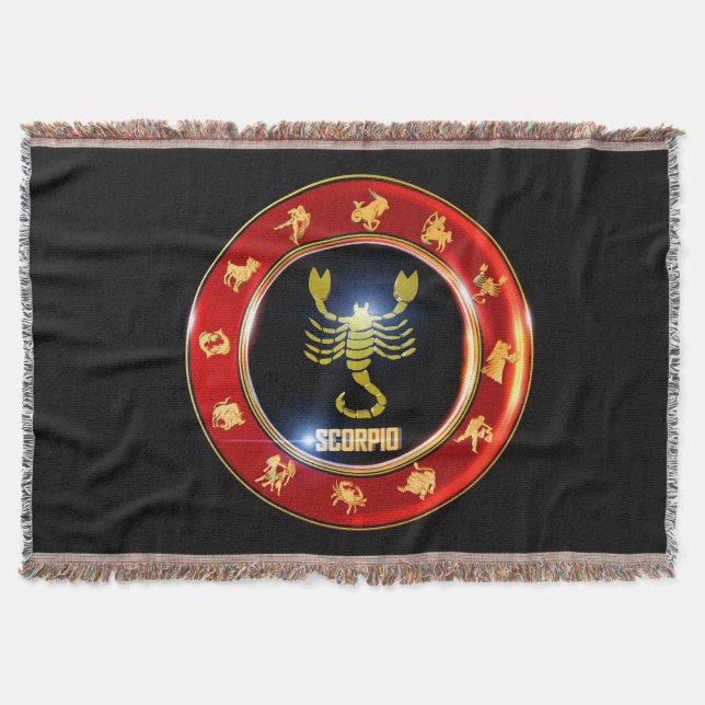 Cobertor Scorpio Zodiac - Sinal Astrologia (Frente)