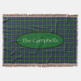 Cobertor Scottish Campbell Family Tartan Personalizado