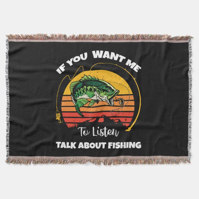 Cobertor Se Quer Que Eu Ouça Falar Sobre Pesca (Frente)