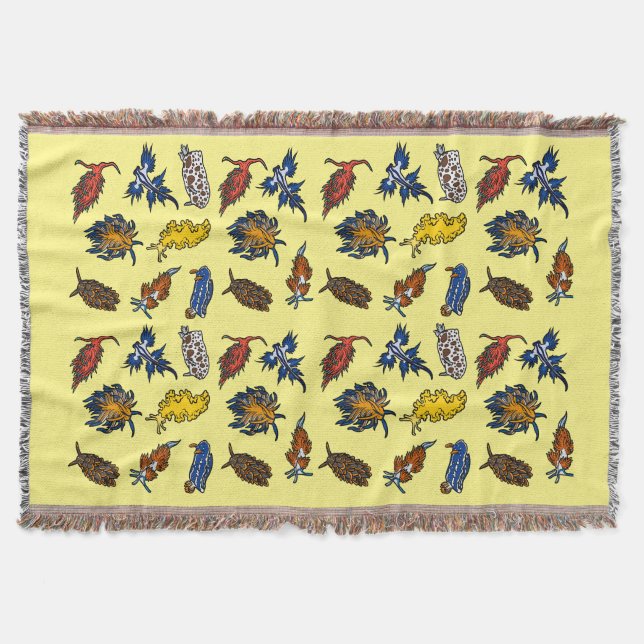 Cobertor Seaslug Nudibranch Throw Blanket (Frente)