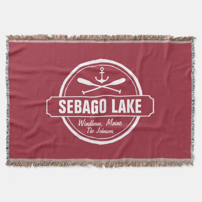 COBERTOR SEBAGO LAKE MAINE PERSONALIZADO CIDADE E NOME (Frente)