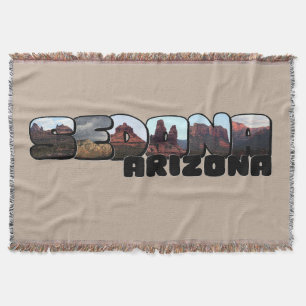 Cobertor Sedona Arizona Letra Grande - Vista da Montanha