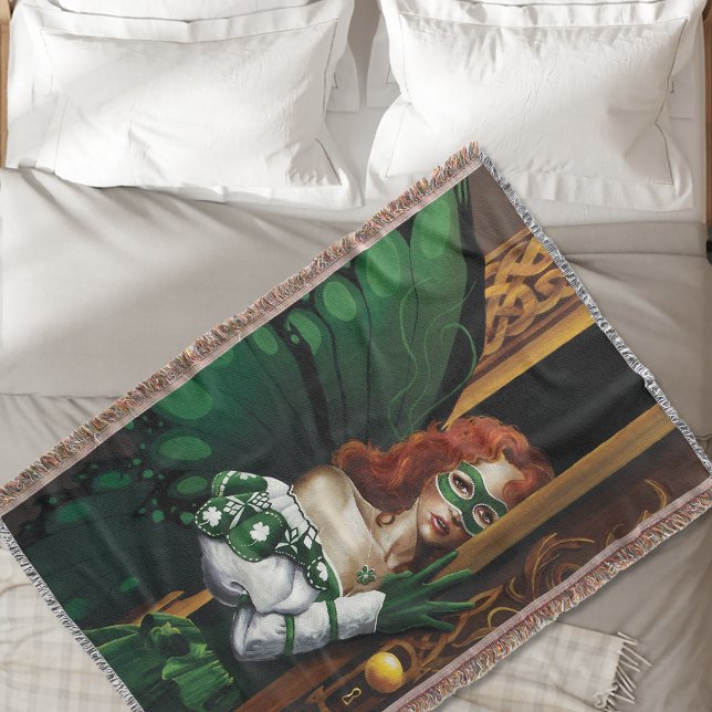 Cobertor Senha Secreta da Fada Céltica Verde Mística Irland (Criador carregado)
