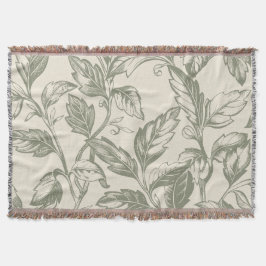 Cobertor Serene Sage Green | Rustic Vine Charm Cottagecore