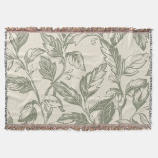Cobertor Serene Sage Green | Rustic Vine Charm Cottagecore