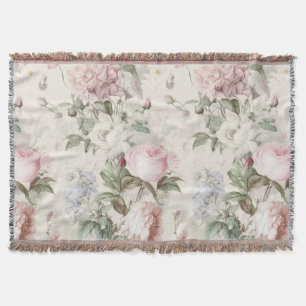 Cobertor Shabby Floral Feminine Cottagecore Blanket