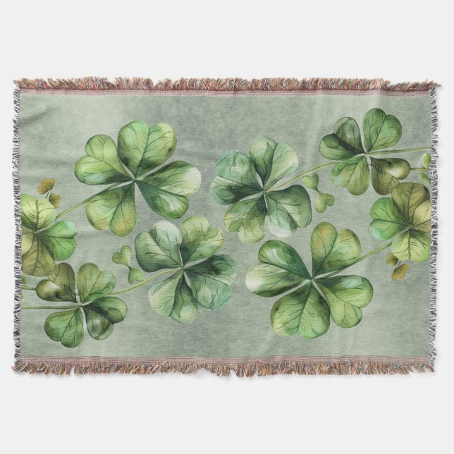 Cobertor Shamrock Verde Belo (Frente)