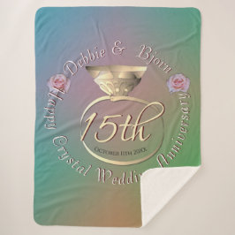 Cobertor Sherpa 15 Crystal Weding Anniversário Sherpa Blanket