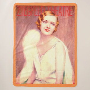 Cobertor Sherpa 1928 cobrir do Teatro Ziegfeld Marilyn Miller
