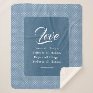 Cobertor Sherpa 1 Coríntios 13:7 O Amor Suporta Tudo
