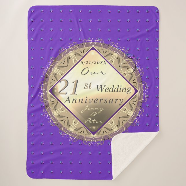 Cobertor Sherpa 21ruas, latão e Iolite Sherpa Blanket (Frente)