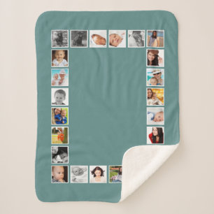 Cobertor Sherpa 24 Foto DIY Colagem Personalizada