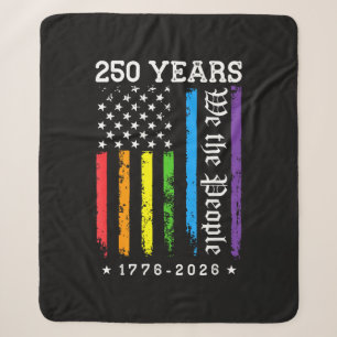 Cobertor Sherpa 250 Anos de 250º Aniversário da América EUA LGBT P