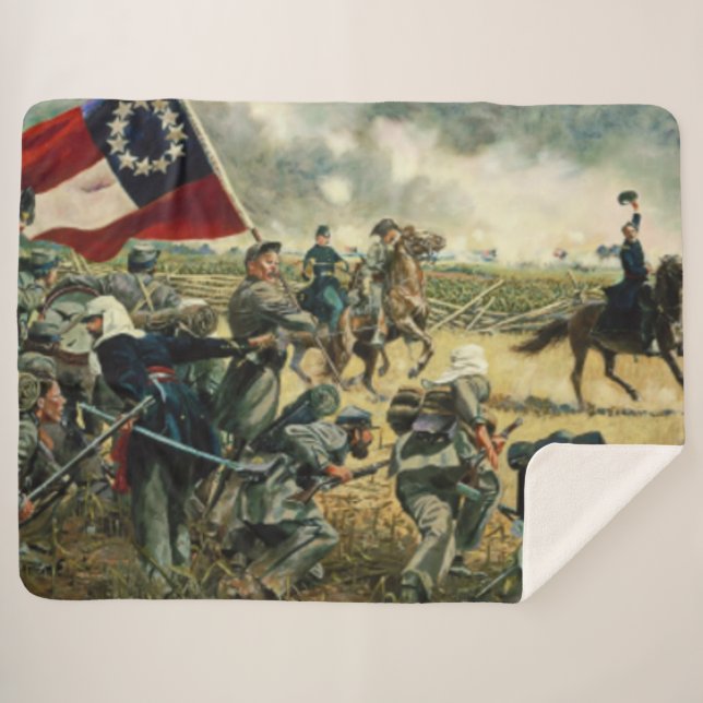 Cobertor Sherpa 4º ALABAMA em MANASSAS 1861 (Frente (Horizontal))