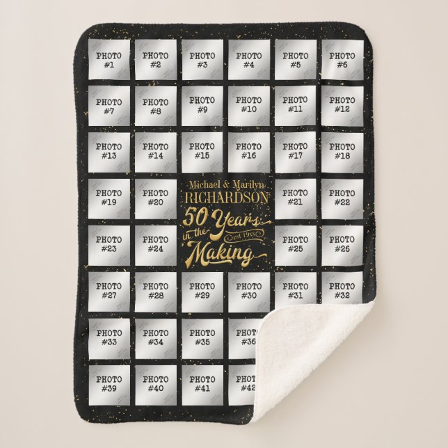 Cobertor Sherpa 50 anos no Fazer — 44 anos de fotos (Frente)