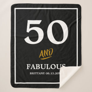 Cobertor Sherpa 50 e Fabuloso aniversário Sherpa Blanket
