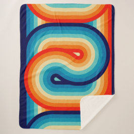 Cobertor Sherpa 70s Double Wave