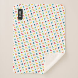 Cobertor Sherpa A-10 Warthog Attack Jet Nome personalizado Sherpa