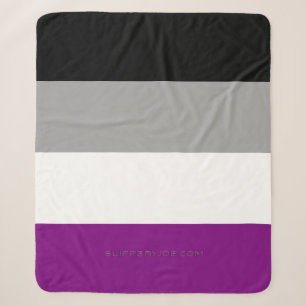 Cobertor Sherpa A bandeira do orgulho assexuado de SlipperyJoe enf