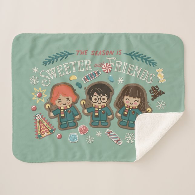 Cobertor Sherpa A Estação é Mais Doce com Amigos (Frente (Horizontal))
