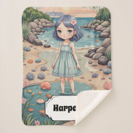 Cobertor Sherpa A felicidade de Beachcomber é personalizada