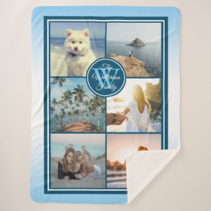 Cobertor Sherpa A grade da foto de Instagram faz sua própria