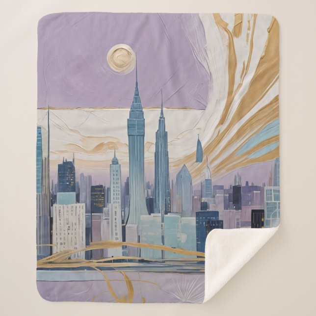 Cobertor Sherpa A Lunar Cityscape (Frente)