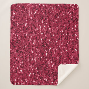 Cobertor Sherpa A magenta vermelha escura brilha