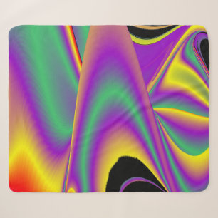 Cobertor Sherpa A magia das cores do Rainbowart Abstrato 3D