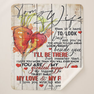 Cobertor Sherpa À minha esposa  Desdecoração de Férias   Carta À M