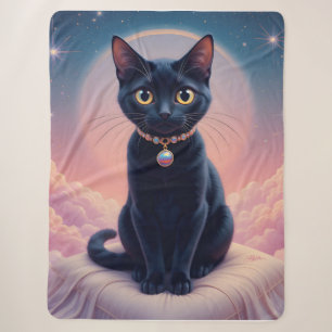 Cobertor Sherpa A Rainha Do Céu Do Gato Preto