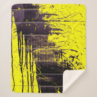 Cobertor Sherpa A tinta preta de abstrato pinga gota-a-gota num ol