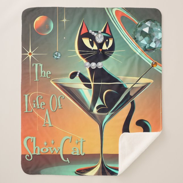 Cobertor Sherpa A Vida De Um Gato De Moça (Frente)