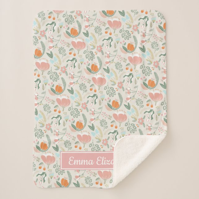 Cobertor Sherpa A vida é bonita | Bebê Personalizado (Frente)