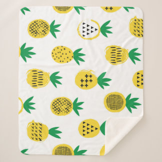 Cobertor Sherpa Abacaxis Jovens: Vintagem Amiga Das Crianças