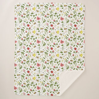 Cobertor Sherpa Abelhas Damybugs e Borboletas